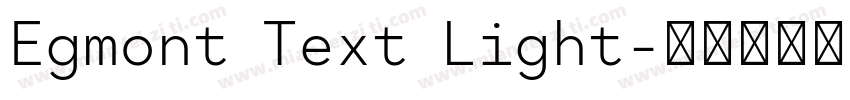 Egmont Text Light字体转换